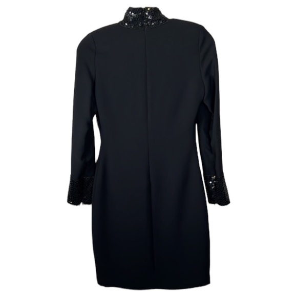 Vintage Linda Allard Ellen Tracy Black Sequin Dress Size 4 - Picture 2 of 9